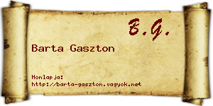 Barta Gaszton névjegykártya